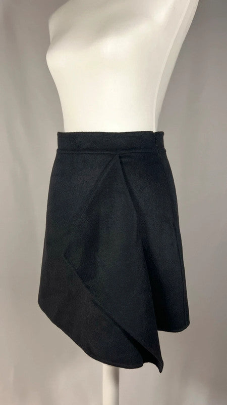 Mini jupe drapée noire