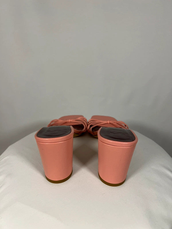 Sandales à talons rose