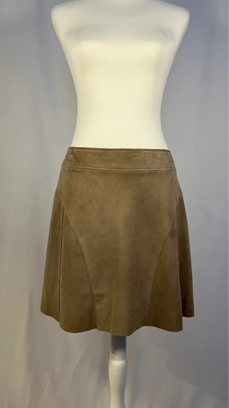 Jupe Illinois en suède gris taupe