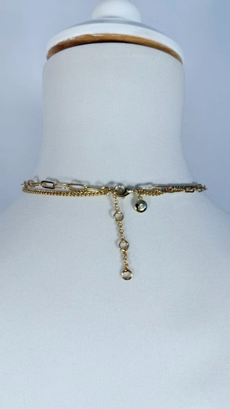 Collier pendentif coquillage superposé