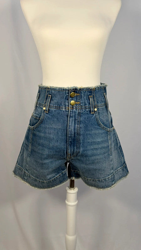 Short en jean taille haute