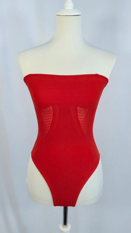 Maillot de bain 1 pièce rouge