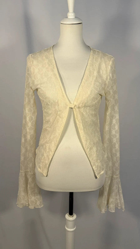 Blouse en dentelle de Calais crème