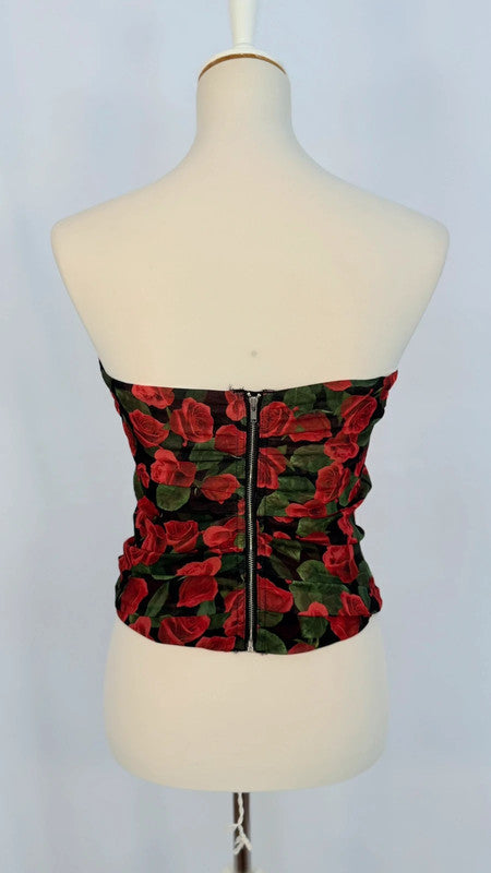 Top Abby rouge fleuri - For love and lemons