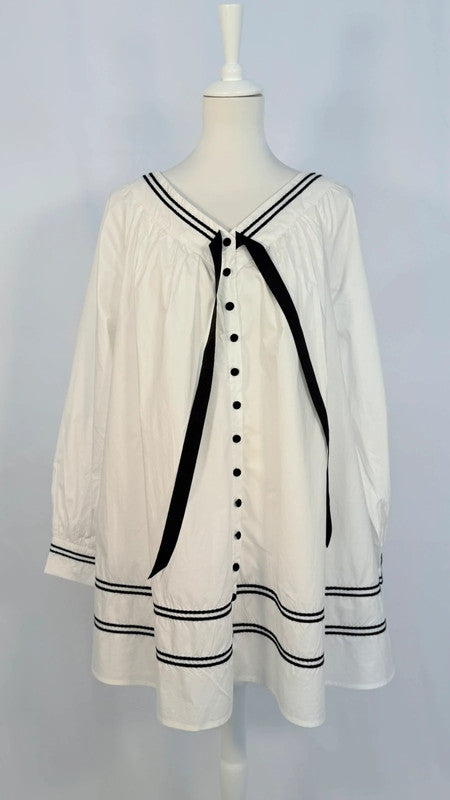 Blouse style marin blanc et noir - For love and lemons