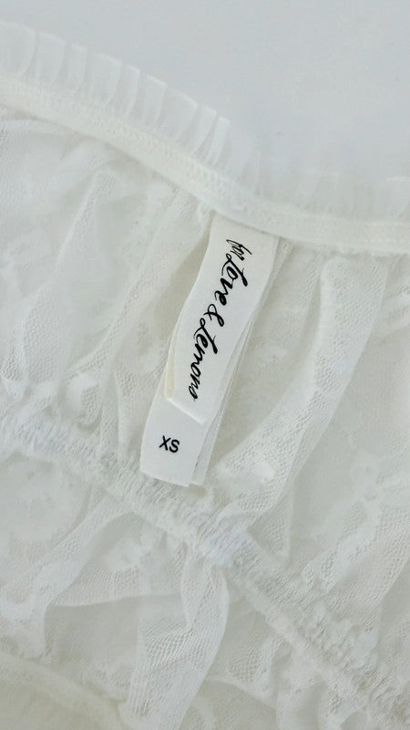 Top bustier en dentelle blanche - For love and lemons