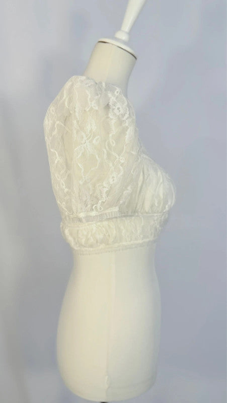 Top bustier en dentelle blanche - For love and lemons