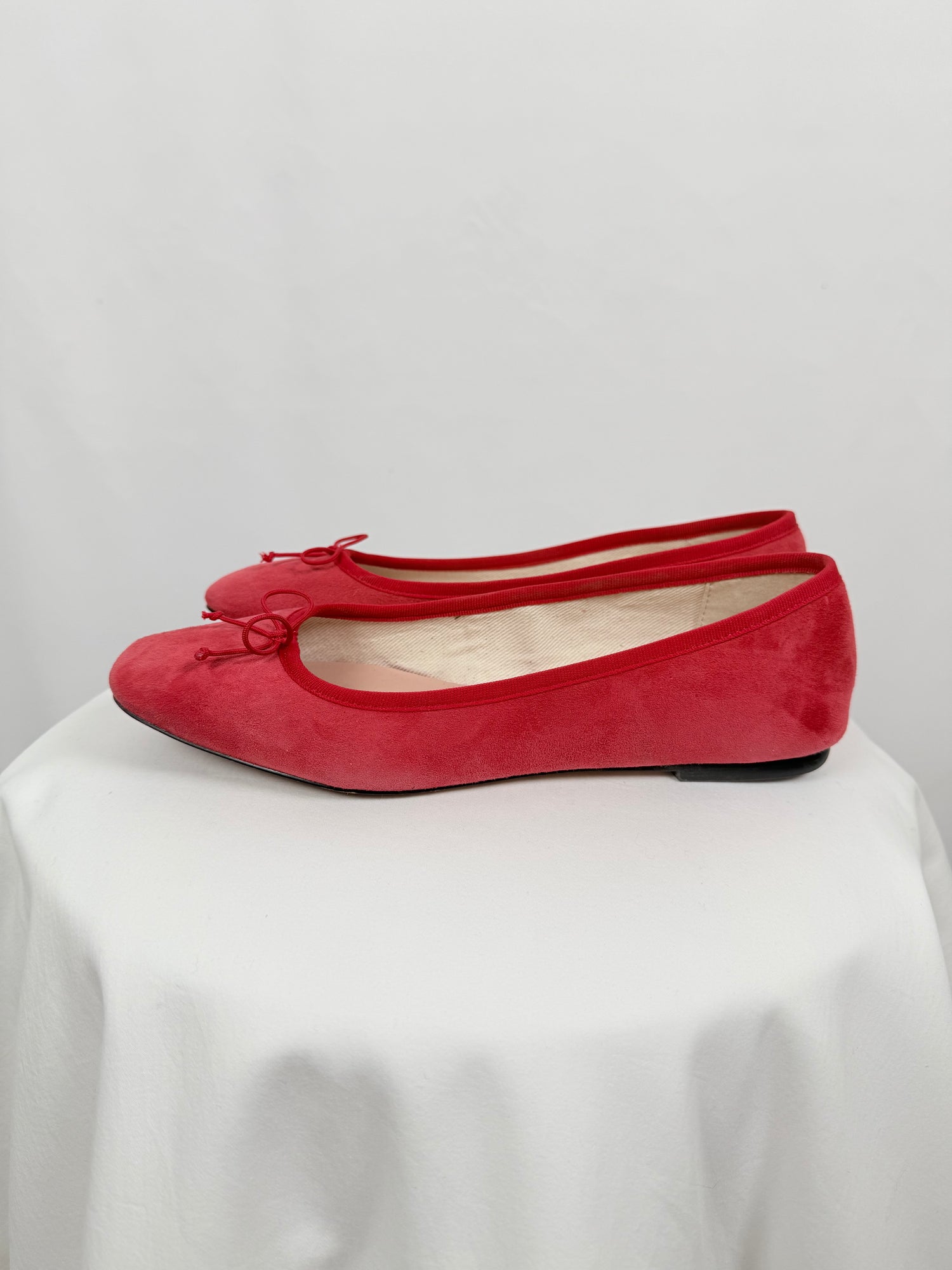 Quinn Red Suede Ballet Flats