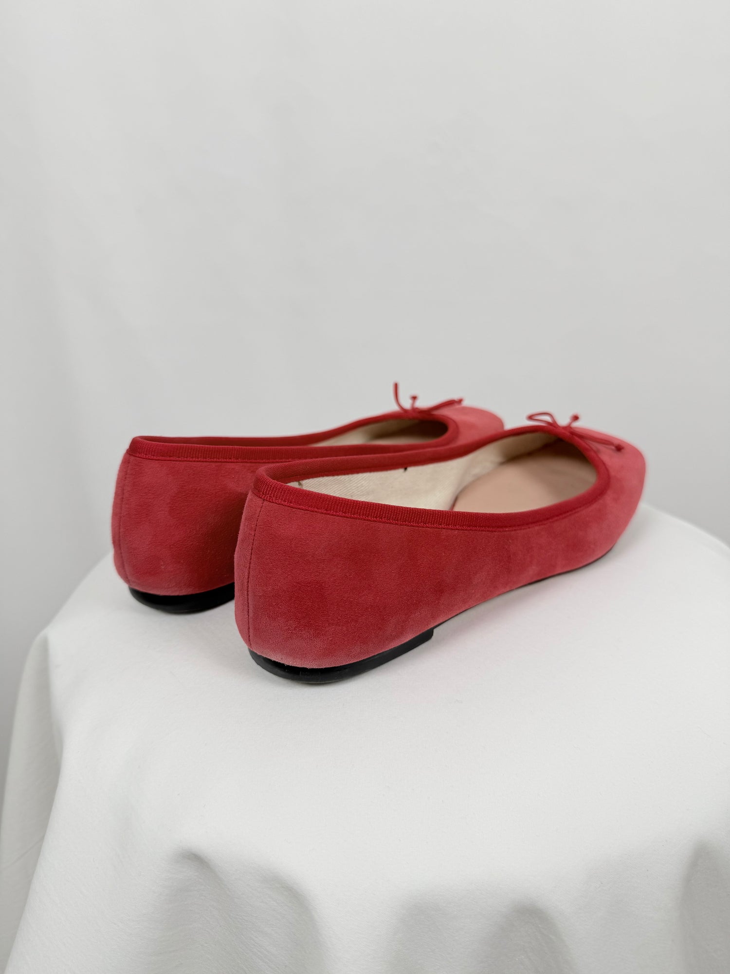 Quinn Red Suede Ballet Flats