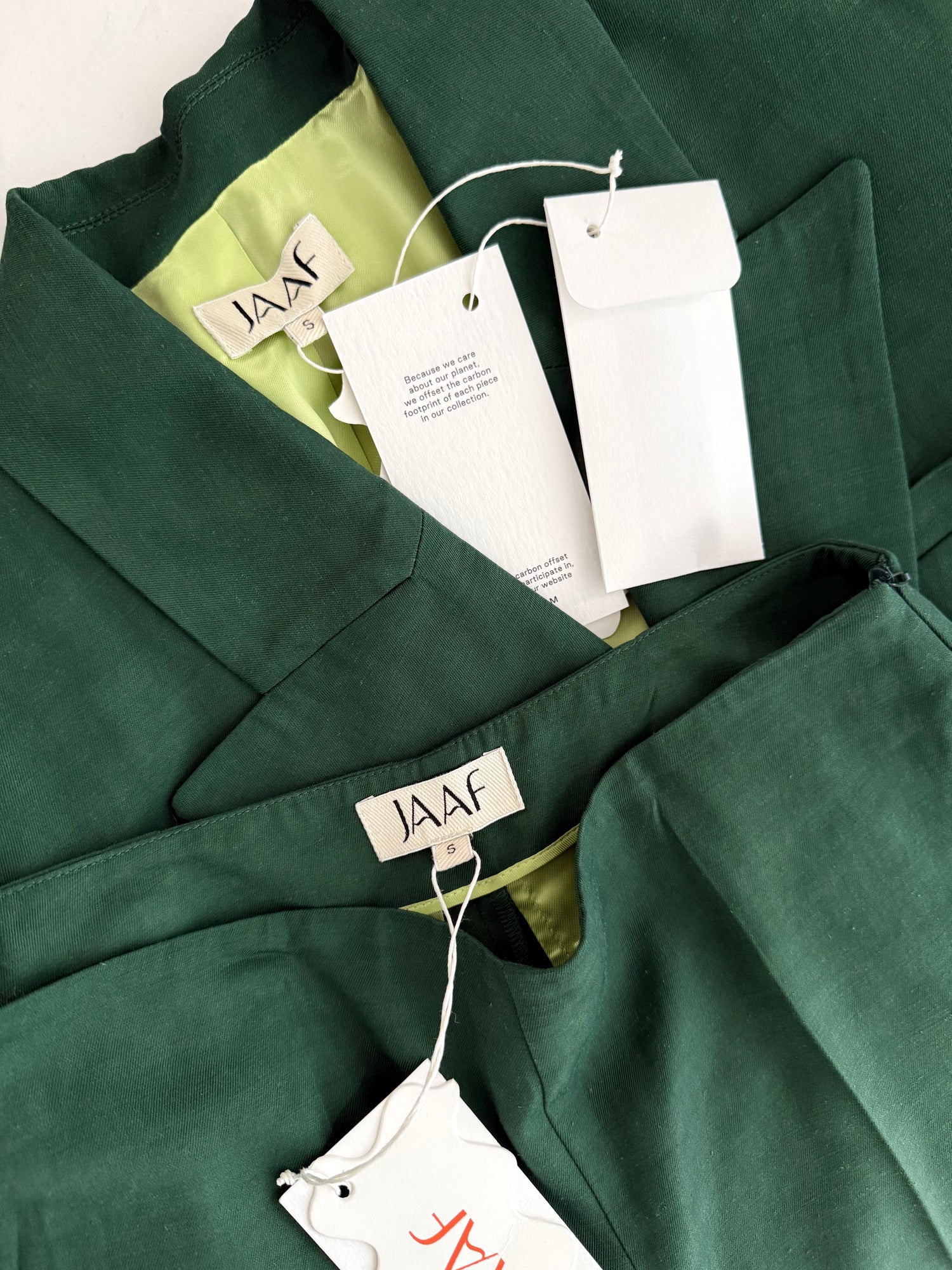 Tailleur oversize avec pantalon large vert