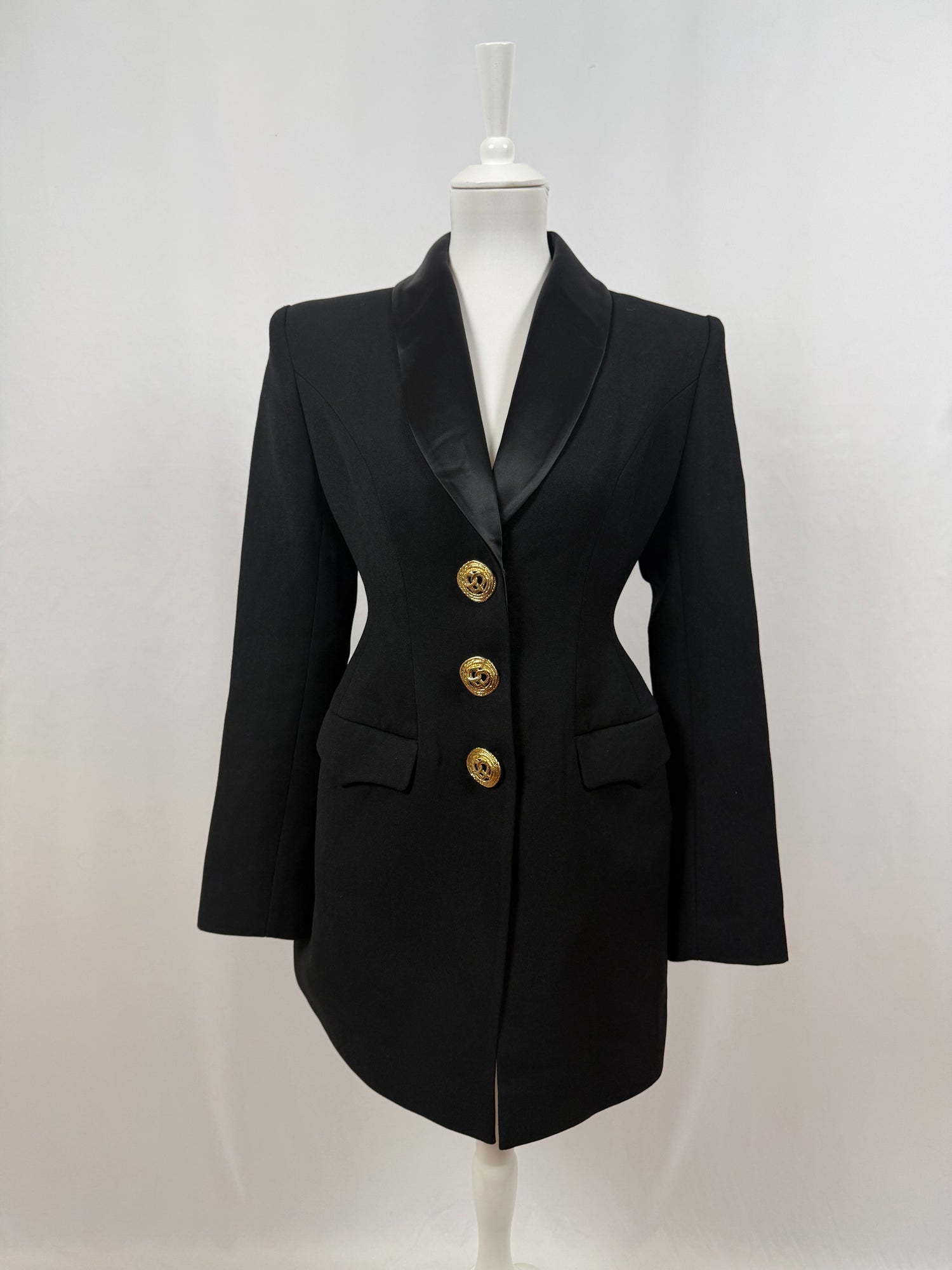 Sasha black blazer mini dress