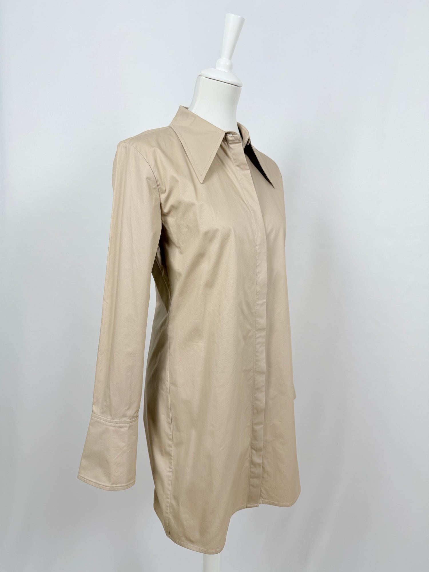 Tiffany beige shirt dress