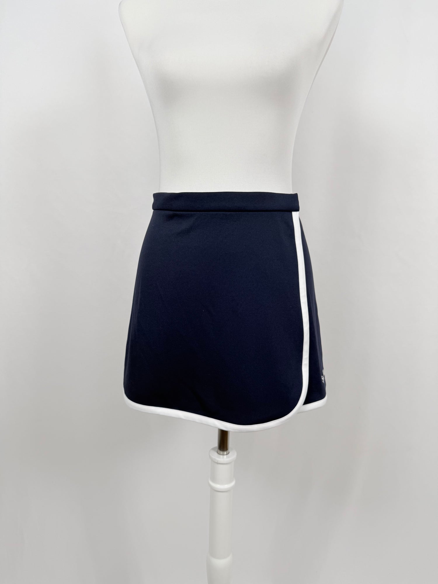 Mini-jupe wrap bleu marine