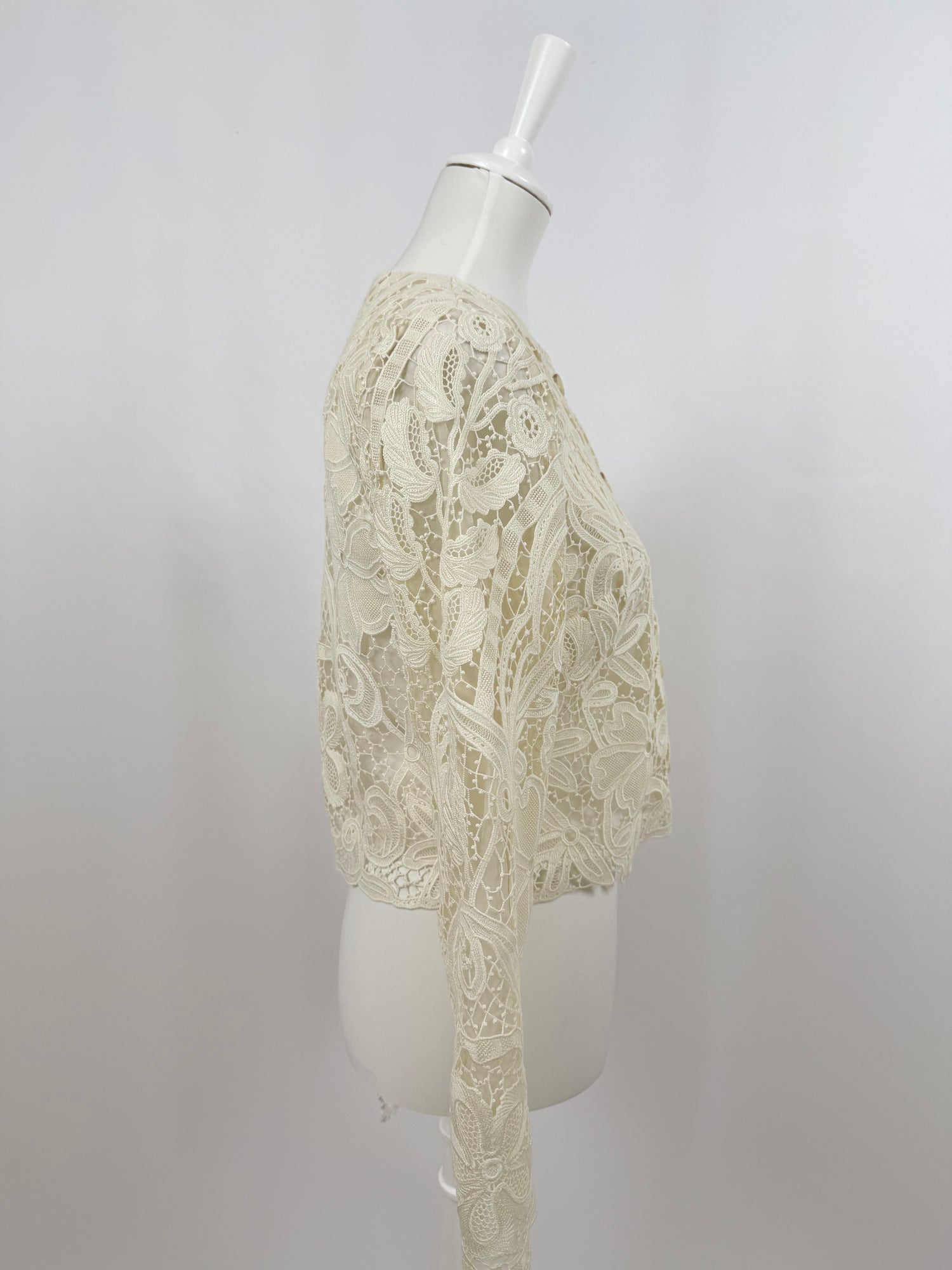 Veste Caris écru en dentelle