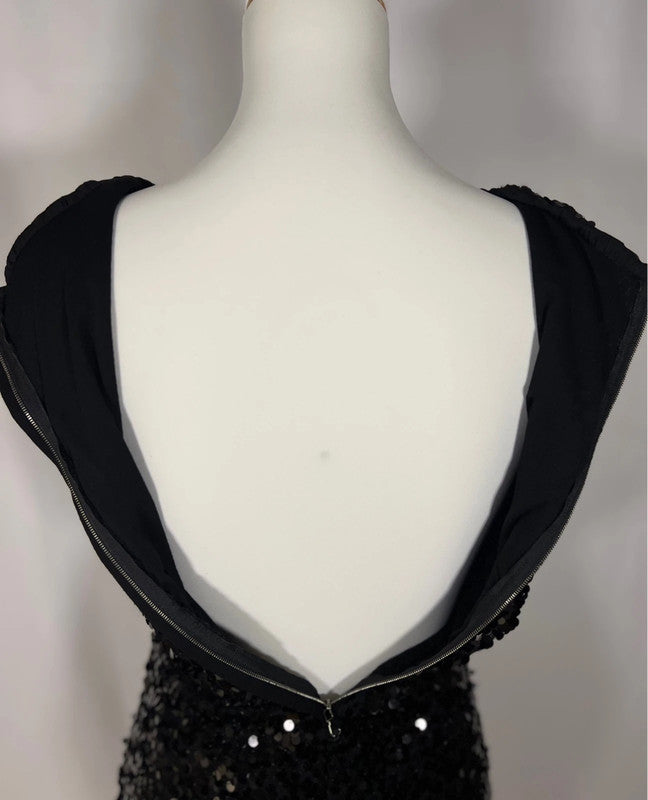 Black sequined dress