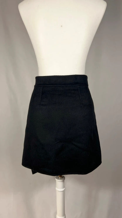 Mini jupe drapée noire