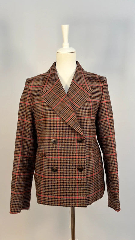 Blazer croisé à carreaux Check Pink