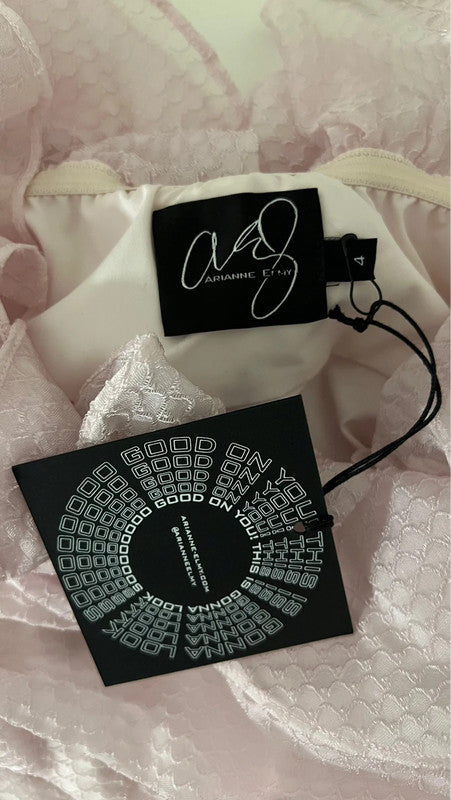 Mini robe à volants rose