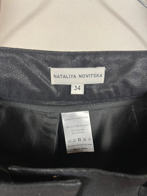 Short taille haute brillant noir