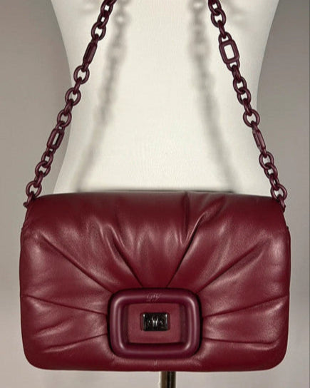 Sac Viv’Choc en cuir bordeaux