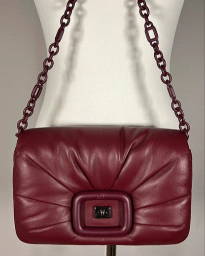 Sac Viv’Choc en cuir bordeaux