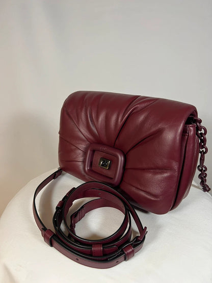 Sac Viv’Choc en cuir bordeaux