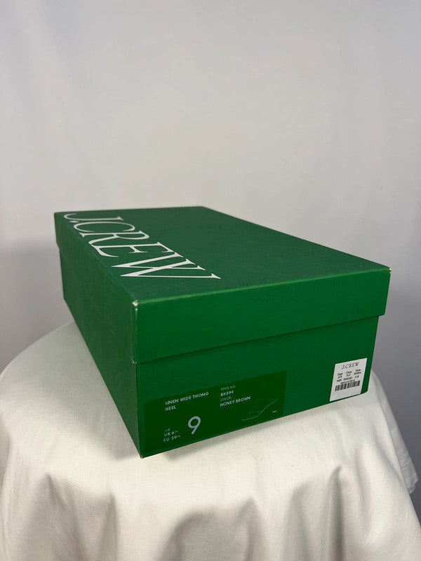 Sandales à talons en lin kaki