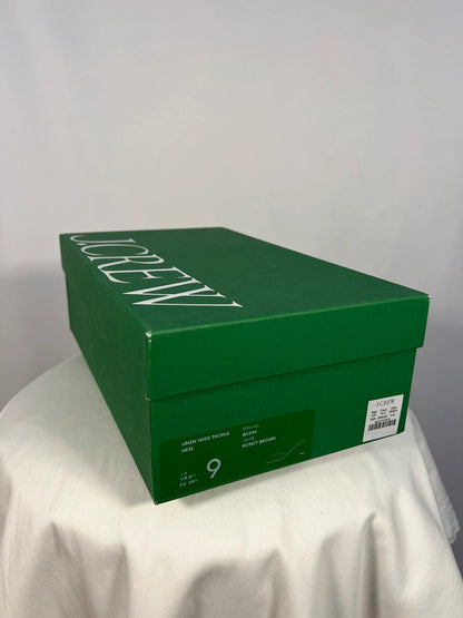 Sandales à talons en lin kaki