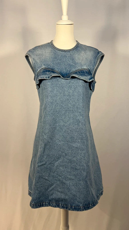 Robe sans manches en denim