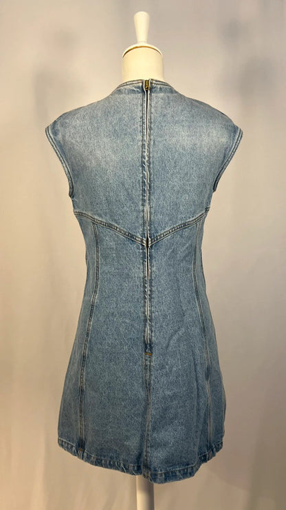 Robe sans manches en denim