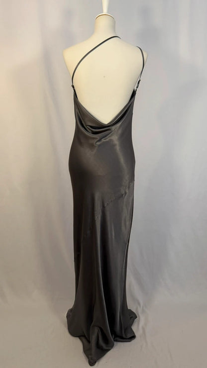 Robe longue asymétrique à Dos Bénitier La Lune