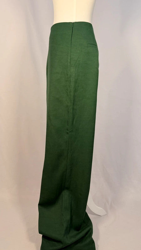 Dark green wide leg pants