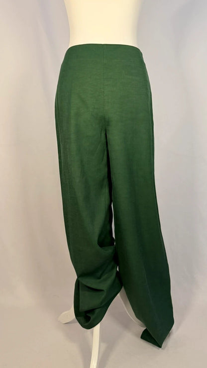 Dark green wide leg pants