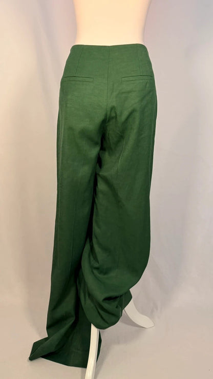Dark green wide leg pants