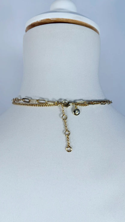 Collier pendentif coquillage superposé