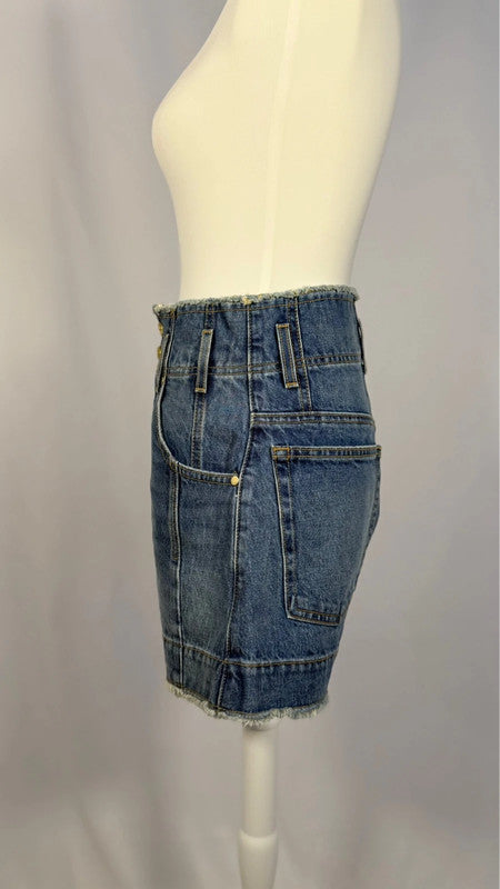 Short en jean taille haute