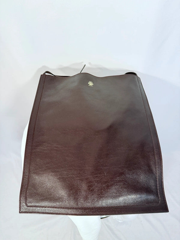 Sac Cabas Beckett en cuir bordeaux