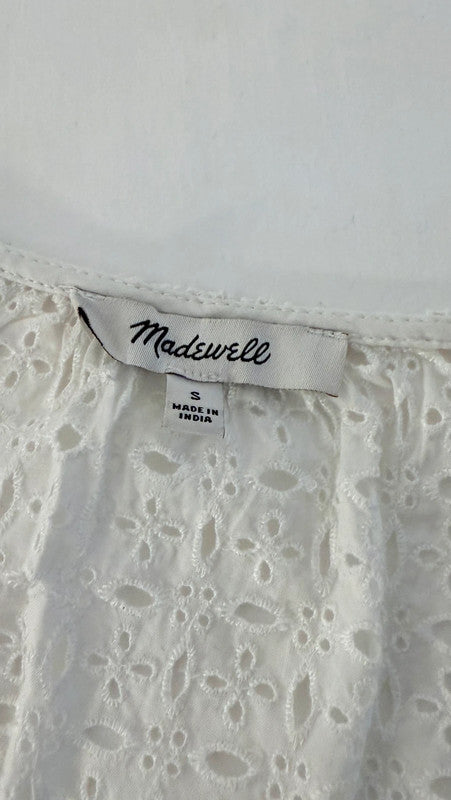 Top noué sur le devant en œillets blanc