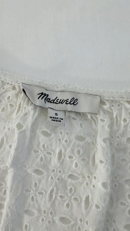 Top noué sur le devant en œillets blanc