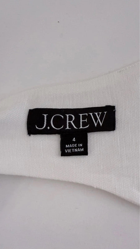 Gilet dis nu en mélange lin-cupro blanc