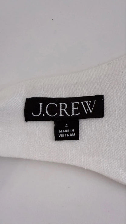 Gilet dis nu en mélange lin-cupro blanc