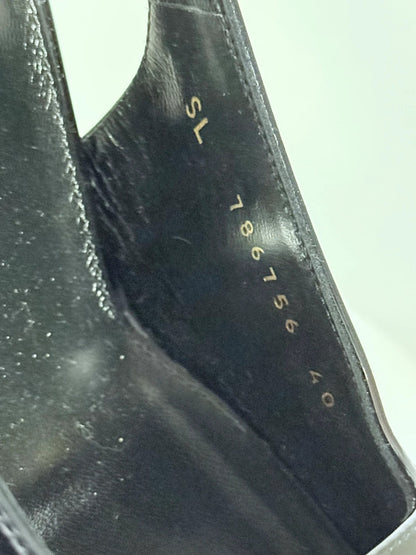 Slingbacks DUNE en cuir verni noire