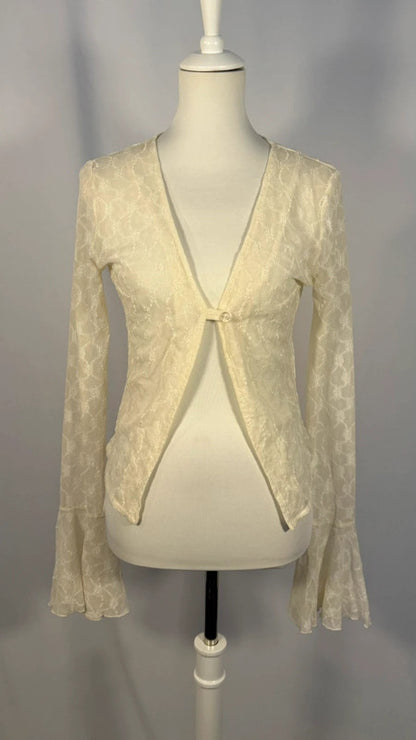 Blouse en dentelle de Calais crème