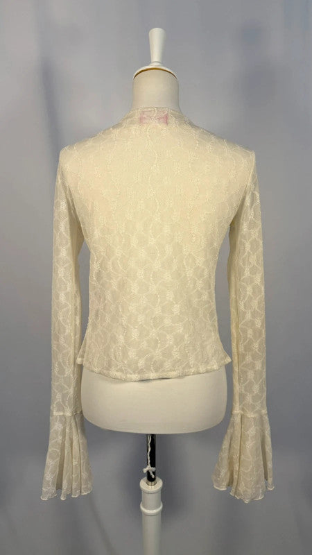 Blouse en dentelle de Calais crème