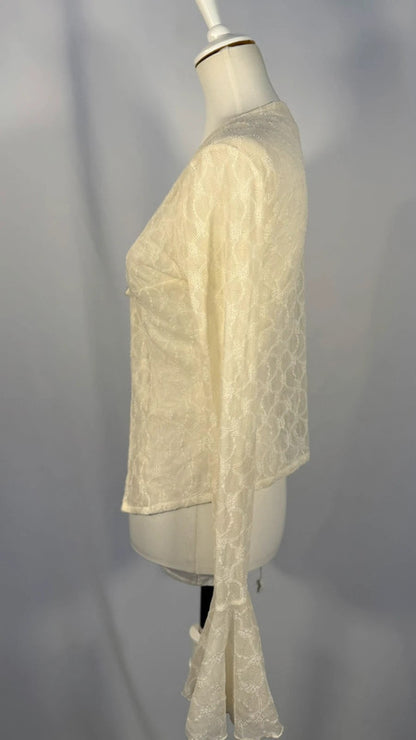 Blouse en dentelle de Calais crème