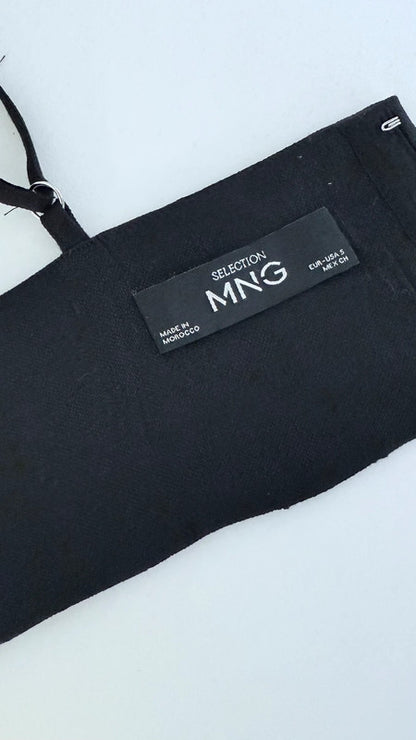 Crop top en lin noir