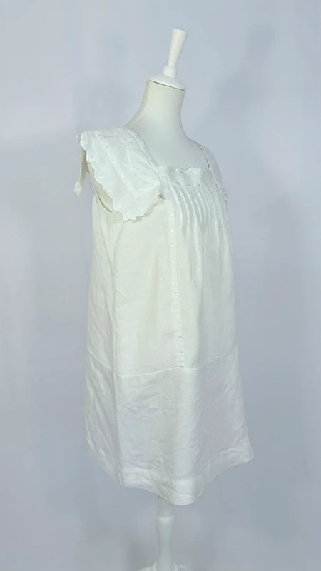 White linen dress