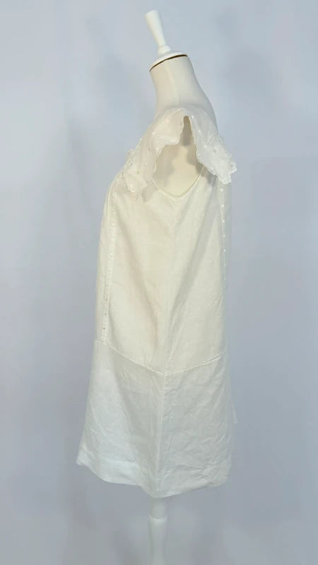 White linen dress