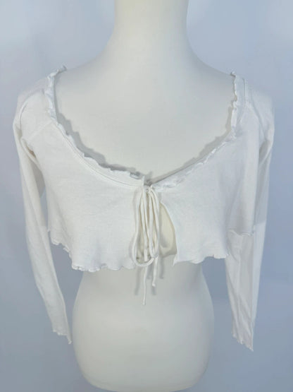 Gilet court blanc à nouer - Are You Am I