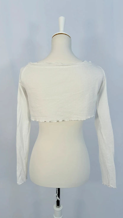 Gilet court blanc à nouer - Are You Am I